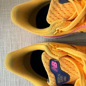 New Balance womens Bright Yellow and Pink Sneakers size 9